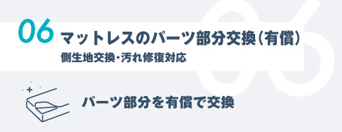 06.マットレスのパーツ部分交換（有償）