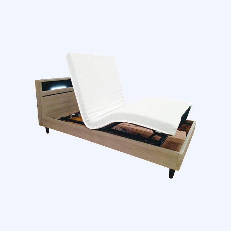 アスリートスタイル リクライニングベッド【ホワイト色】